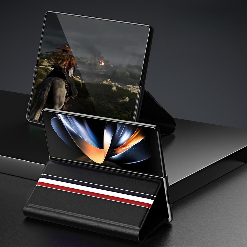 Full Protection Wallet Case for Samsung Galaxy Z Fold 5 Fold5 5G Fold 3 4 2 Fold3 Fold4 Fold2 Matte Feeling Leather Card Holder