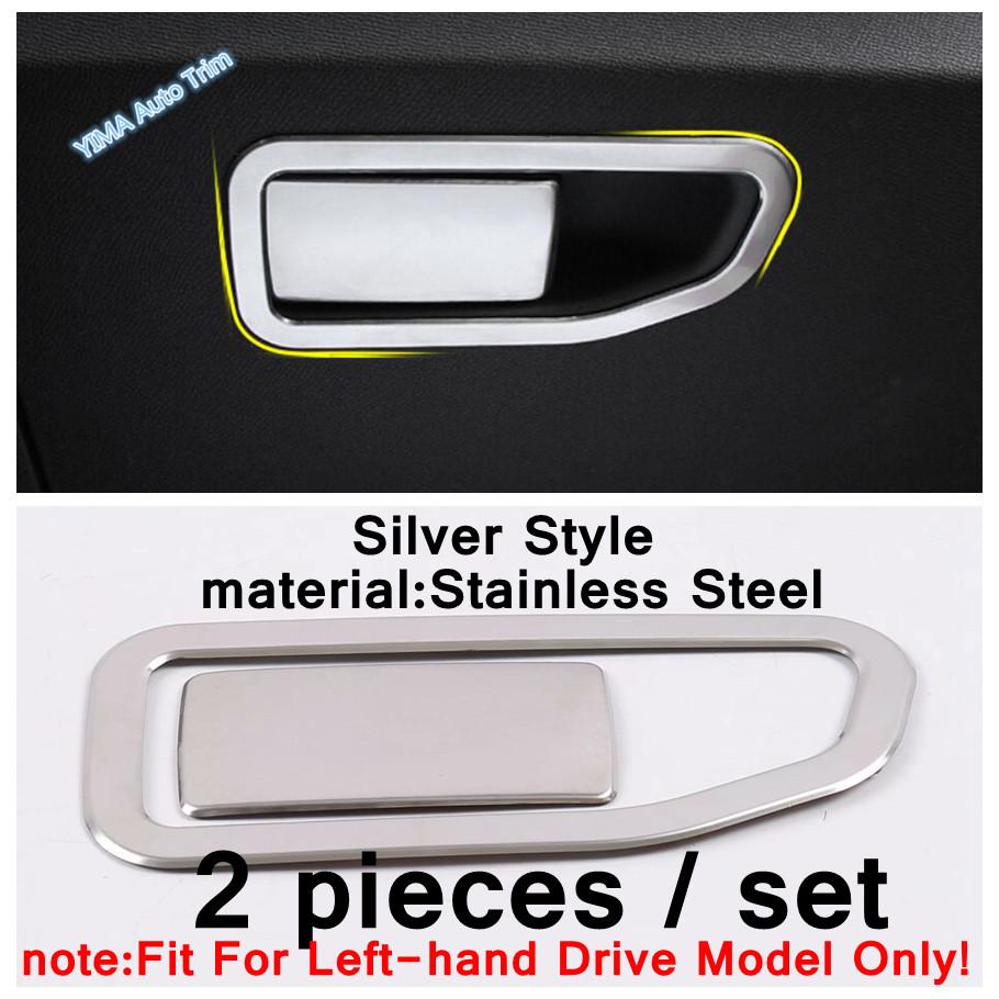 Silver Interior Fit For Peugeot 3008 5008 GT 2017 -  Glove & Gear Shift Box Sequ / AC Vent / Door Handle Bowl Cover Trim