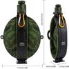580ML Collapsible Military Water Bottle FDA Food Grade Silicone Water Kettle Canteen with Compass Bottle Cap for Hiking Camping