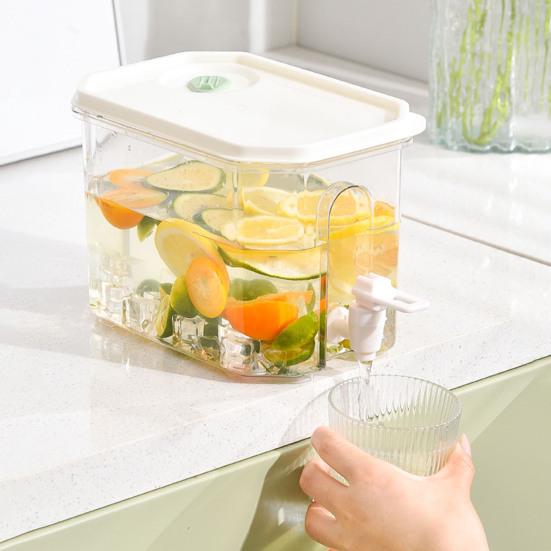 Drink Dispenser with Spigot 3.5L Cold Water Pitcher Beverage Liquid Drink Container for Fridge Lemonade Stand Juice Jug