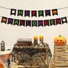 Halloween Birthday Pull Flag Ghost Pumpkin Happy Halloween Banner Hang Flag