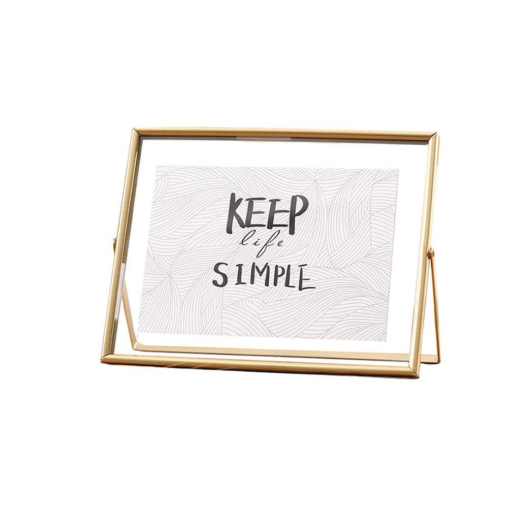 Металлическая фоторамка в минималистичном стиле Прозрачная поверхность Парящая фоторамка Дом