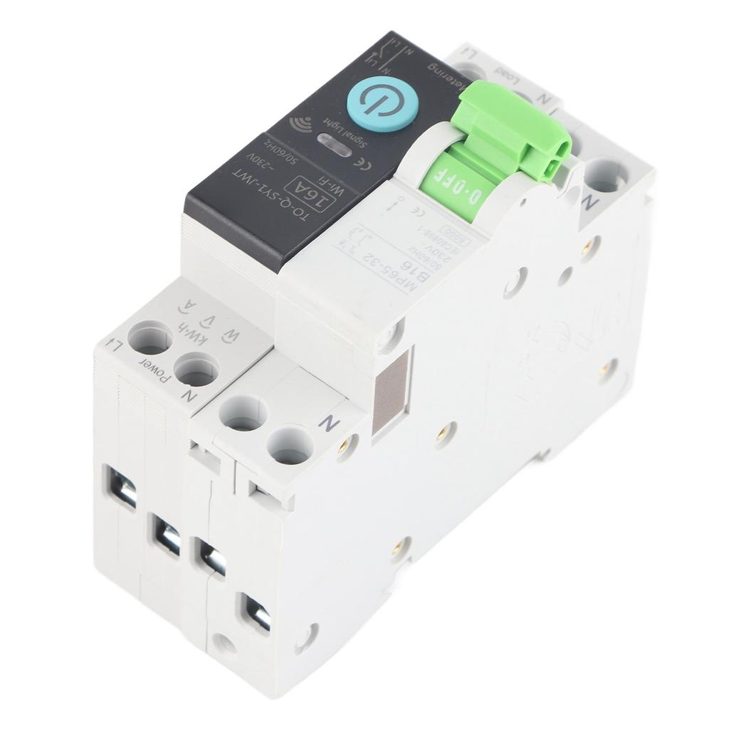 1P+N интеллектуальный WiFi-автоматический выключатель с измерением мощности 6KA, автоматический выключатель с дистанционным управлением 1