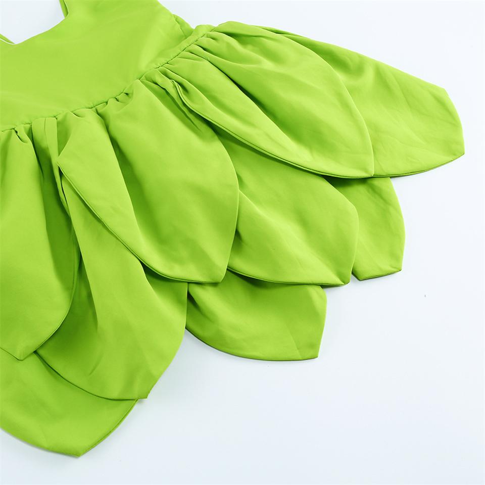 Summer Fancy Girl Tinker Bell Princess Dress Up Christmas Halloween Role Play Green Elf Children Costume Fairy Kids Clothes