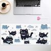 Cute Black Cats Mouse Pad Cartoon Art Design Gaming office Accessories Clouds Mousepad Gamer HD print Computer overlock Desk Mat