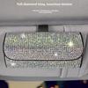 Bling Car Eyeglasses Holder Luxury Sunglasses Storage Box Sun Visor Glasses Case  Auto interior
