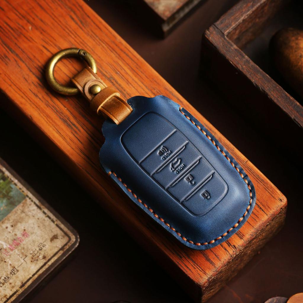 Кожаный чехол-брелок для автомобильного ключа Защитный чехол-брелок для Toyota Crown Highlander Новая Camry RAV4 Carola Leling Prado Удаленные аксессуары