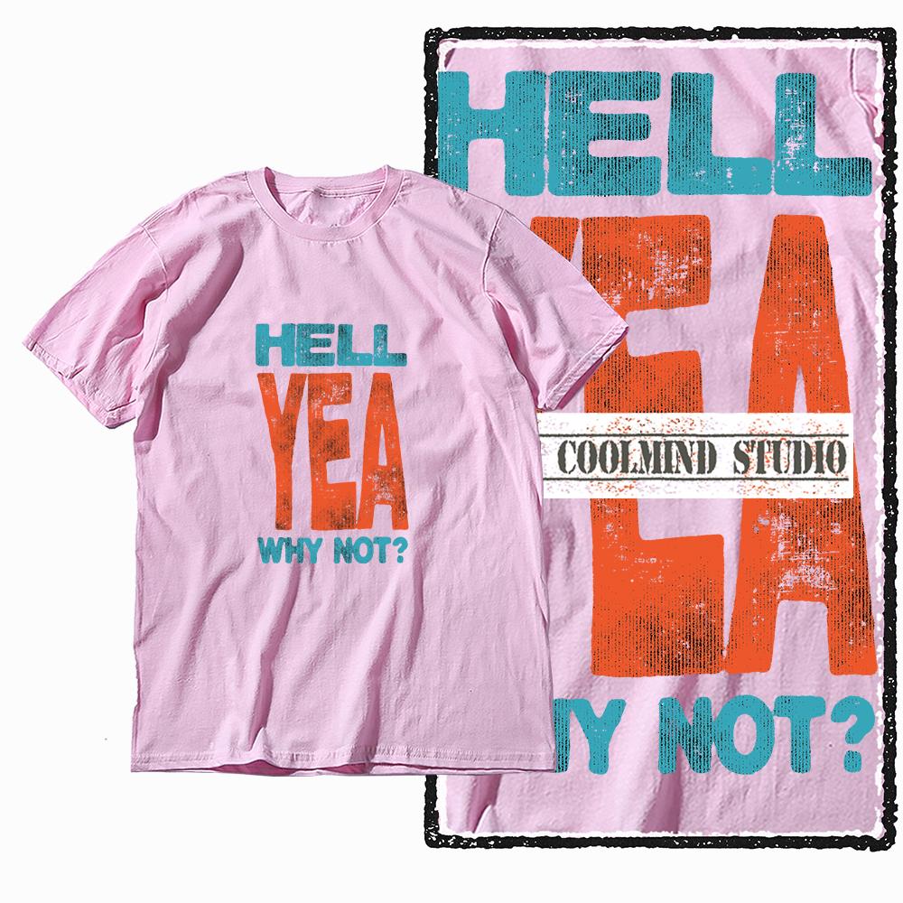 Футболка Coolmind X0074 Hell Yeah Attitude Hellfire Spirit с графическим принтом, эксклюзивная мужская футболка из хлопка, уличная одежда, футболка для мужчин.