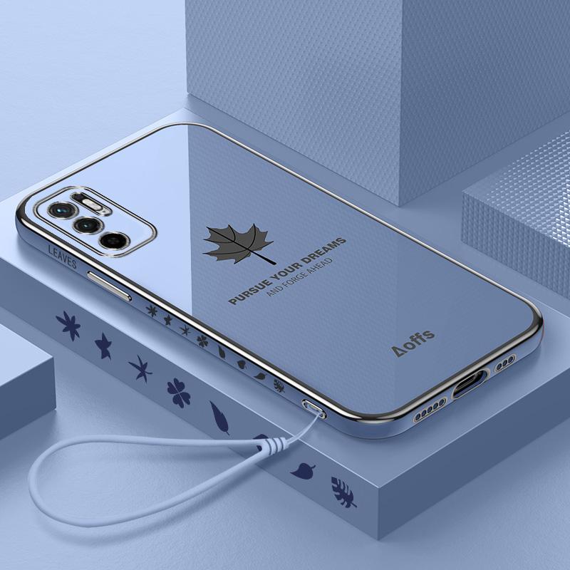 Силиконовый чехол с ремешком из кленового листа для Samsung S23 S22 S21 Ultra S20 A12 A22 A32 A13 A33 A53 A52 A14 A24 A34 A54/Redmi 12C 10 9A 9C 9T Note 12