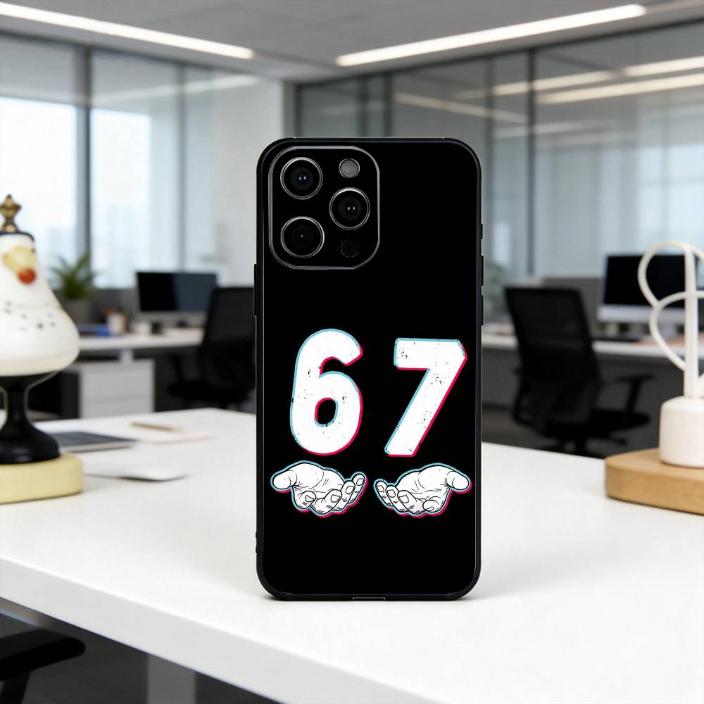 Шесть Семь 67 СС Чехол для телефона Силиконовый Мягкий Для IPhone 17 16 15 14 13 12 11 X XR Plus Pro Max Plus