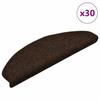 VidaXL Self-Adhesive Stair Treads 30 Pieces 65 X 21 X 4 Cm Brown Semicircular Large 3365662