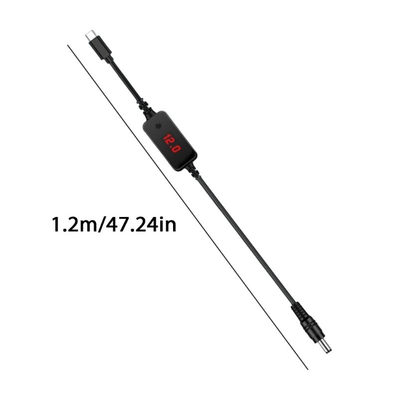 Регулируемый кабель-адаптер питания USB C на 5,5x2,1 мм 5 В 9 В 12 В 15 В 20 В с 8 сменными разъемами для ноутбука