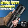10000LM 38650A Battery LED Flashlight Type-c Rechargeable Powerful Outdoor Self Defense Handlamp Camping Fishing Emergency Torch