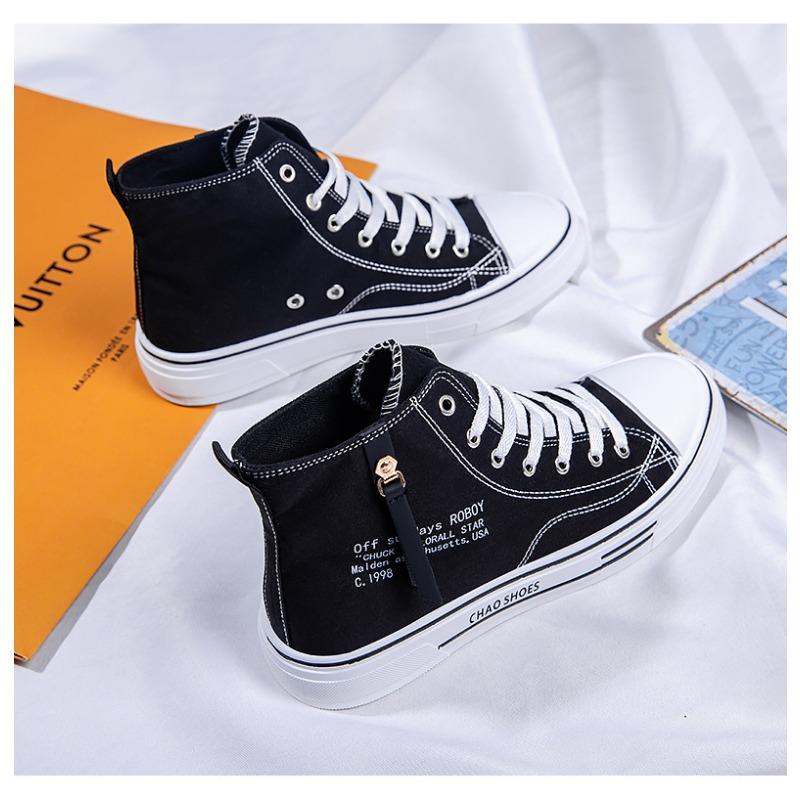 Трендовая парусиновая обувь с высоким берцем, мужская повседневная крутая модная обувь в уличном стиле, кроссовки в стиле хип-хоп для подростков