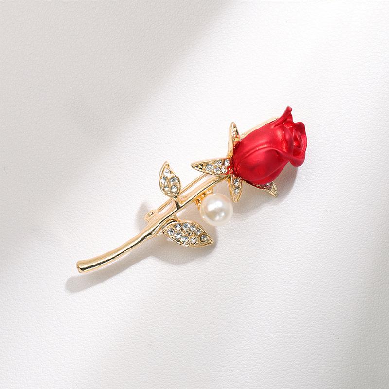 Rose Pearl Brooch Retro Elegance Temperament Suit Corsage Sweater Accessories