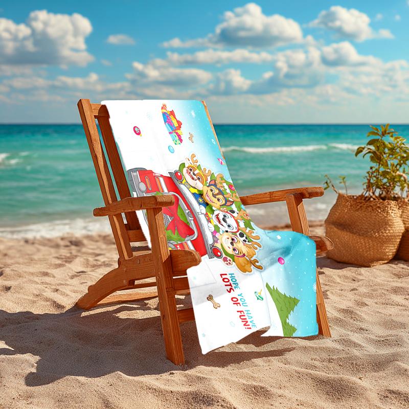 1Pc Christmas Fun Friends Beach Towel Quick Dry Multiuse For Beach Pool Gym Yoga Home Travel Christmas Halloween Xmas Gift S1324
