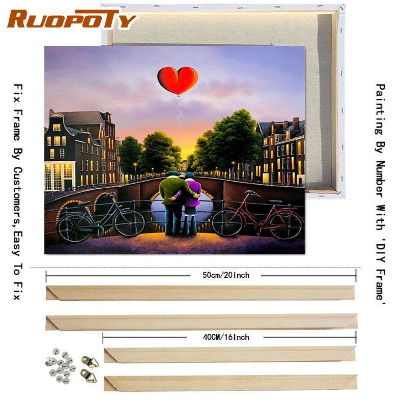 RUOPOTY Цифровая картина «сделай сам» Любовник Рисунок Картина Настенное искусство на холсте Цифровая ручная роспись Гостиная