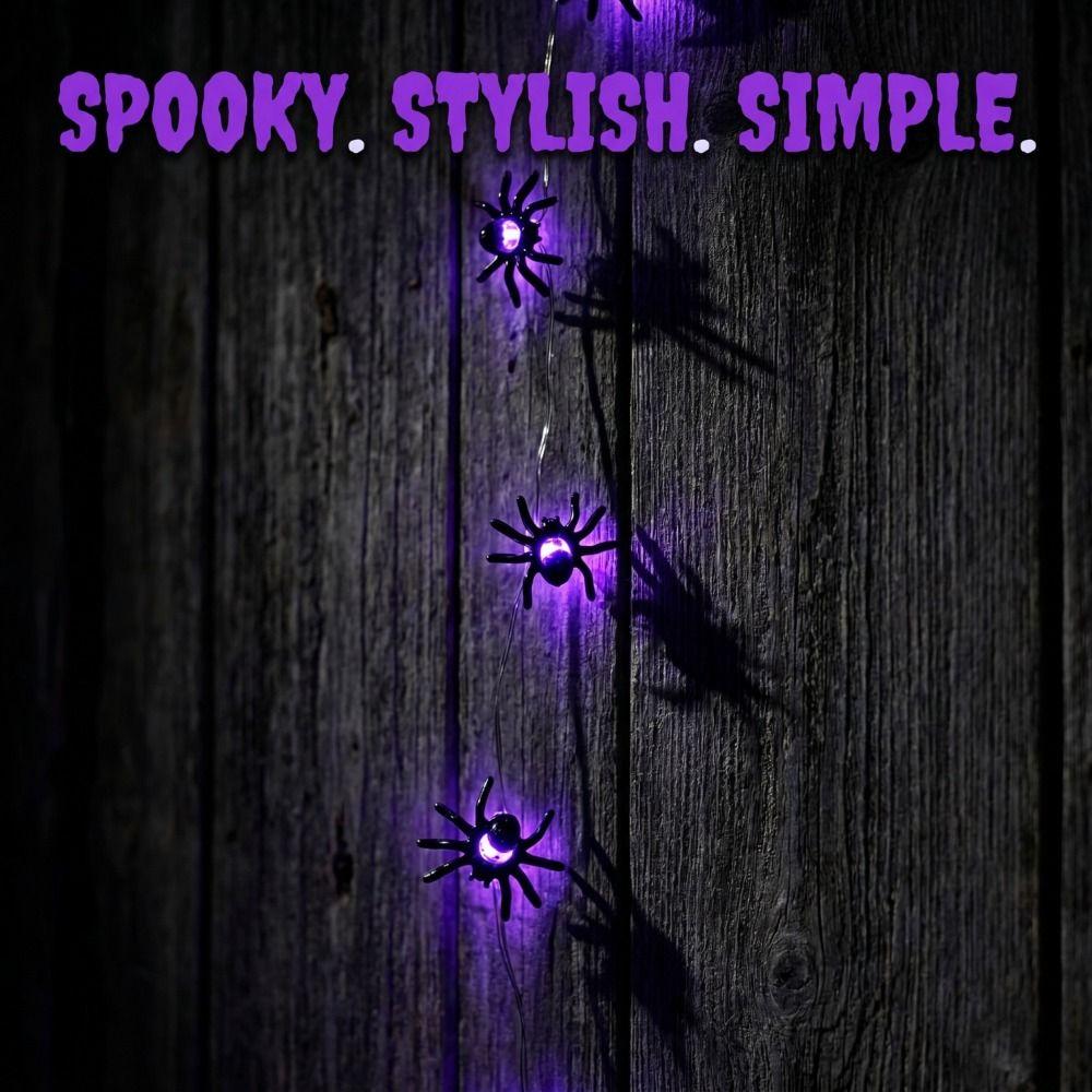Black Spider Spider Web Lights Fake Spider Giant Spider Decor Trick Or Treat