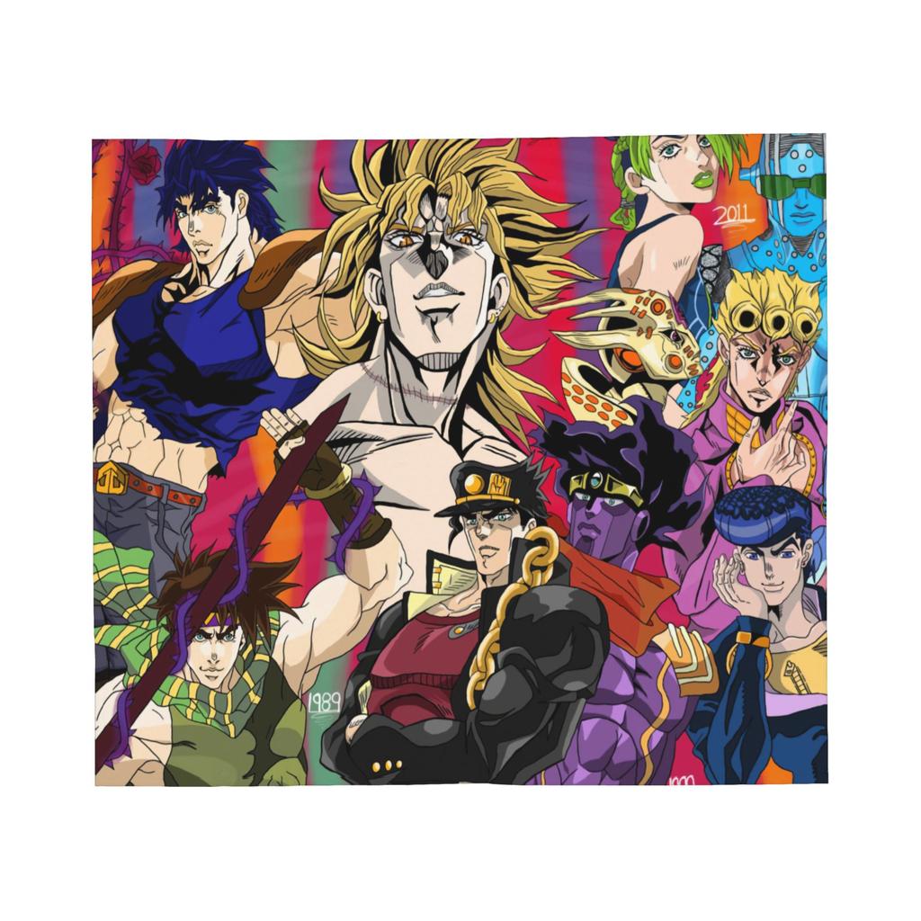 Пледы с принтами из аниме JoJo Флис Весна Осень Портативные Супер Теплые Пледы для Кровати Ковер для Машины Кусок