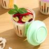 Портативный стакан для салата с вилкой, двухслойная салатница для эффективного дренажа, стакан для йогурта, овсянки, хлопьев, молока, герметичная дорожная миска