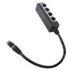 RJ45 Splitter Adapter 1 To 4 Port Smooth Transmission Excellent Connection Network Cable Adapter