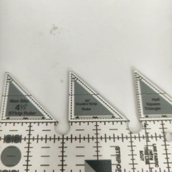 Двойная полоска лоскутный линейка прозрачный акриловый измерительный инструмент угол 45 градусов шаблон для лоскутного шитья линейка для шитья вязания крючком вышивки рукоделия