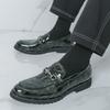 Дизайнерские новые лоферы на толстой подошве Новая мужская обувь из лакированной кожи зеленого и коричневого цвета Дизайнерская формальная обувь для свадьбы и выпускного вечера