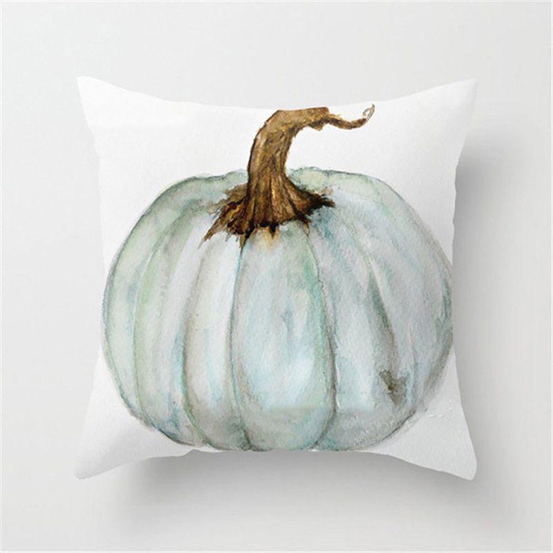 Classic Watercolor Pumpkin Cushion Cover Pillow Case For Timeless Halloween And Thanksgiving Decor