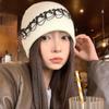 2024 осень и зима защитная шапка-мешок с бантом женская осень и зима 2024 новая защитная шапка из теплой шерсти