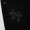 9930 CHROME HEARTS Мужские и женские модные джинсы в американском стиле с тканевыми нашивками, повседневные и модные брюки в стиле хай-стрит