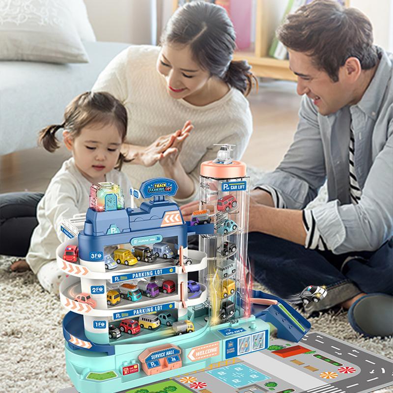 Электрический трек, парковочный автомобиль, игрушечный гоночный железнодорожный автомобиль, поезд, трек, игрушка для детей, подарки, механические приключенческие мозговые настольные игры