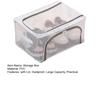 Transparent Storage Box with Double-Sided Openings Zipper Closure Waterproof PVC Shell Dustproof Under-bed Shoe Storage Box