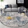 INS Round Carpet Living Room Decoraiton Abstract Luxury Style Large Room Lounge Rug Bedroom Decor Soft Fluffy Study Chair Mat