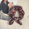 Premium 90Cm Floral Large Square Scarf Cotton And Linen Silk Scarf Women'S Headscarf Thin Scarf Sun Protection Shawl Outer Yarn