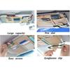 Car Sun Visor Organizer, Auto Car Interior Leather Accessories Storage Pocket Sun Visor Pouch Case Bag for Card License Registration Pen Mobile Phone