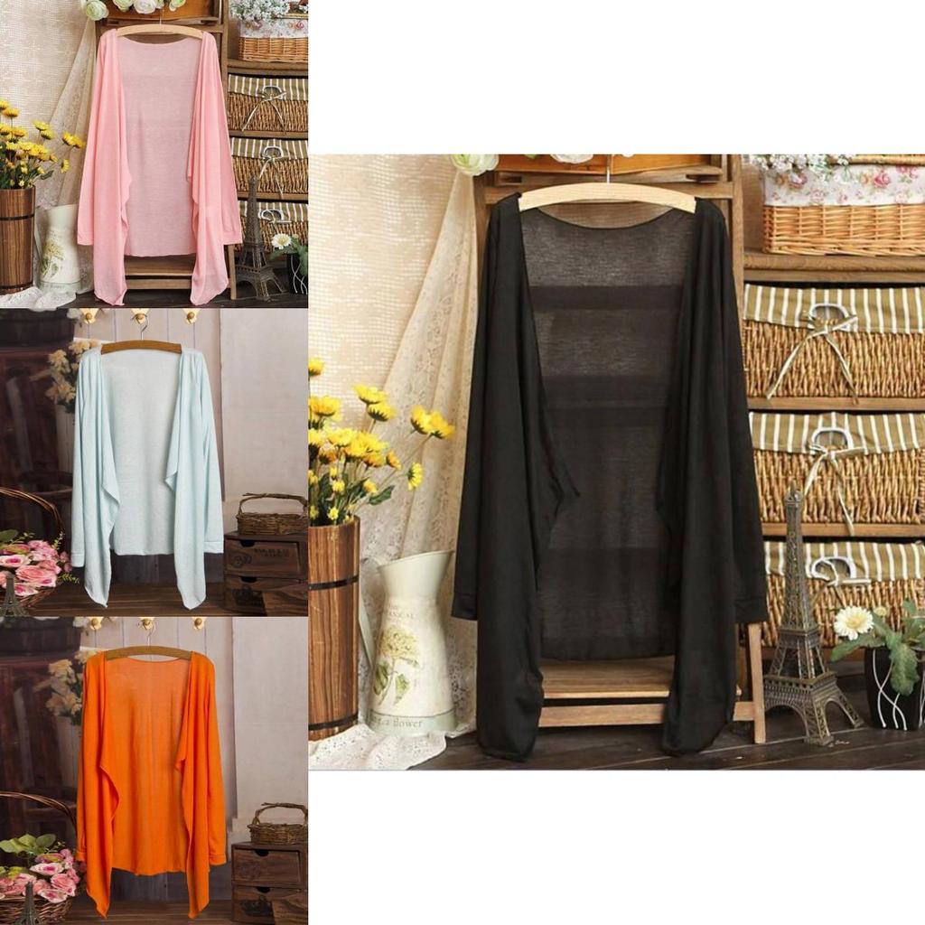 Elegant Korean Long Sleeve Sun Protection Shirt Lightweight Airy Cardigan For Women