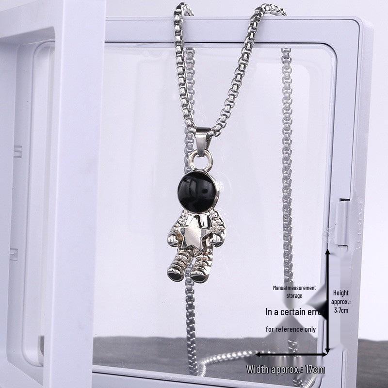 Ожерелье из нержавеющей стали «Астронавт» - Унисекс Хип-хоп Диско Цепь