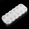 12 ячеек Мини прозрачный пластиковый органайзер для таблеток, маленький кейс, органайзер для рукоделия, коробки для хранения типсов для нейл-арта