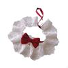 Cat Lace Bib Collar Gift Holiday Costume Pet Supplies Handmade Bandana Bibs for