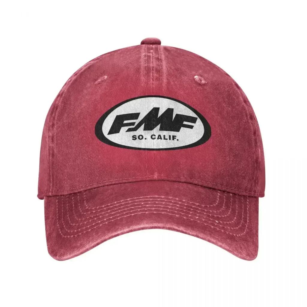 FMF Logo So Calif Baseball Cap Casual Distressed Denim Racing Headwear Unisex Women Outdoor Activities Unstructured Soft Hats Cap