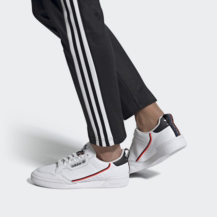 Adidas Continental 80 White Solar Red FW5815