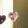 45mm Hanging Heart Suncatcher Prism Pendant Crafts for Home Office Garden Decoration Rainbow Maker Window Pendant 2025 Xmas Gift