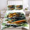 3pcs Tiger Design Duvet Cover Set - Machine Washable, Includes 1 Cover and 2 Pillowcases, No Core Included yy251013116