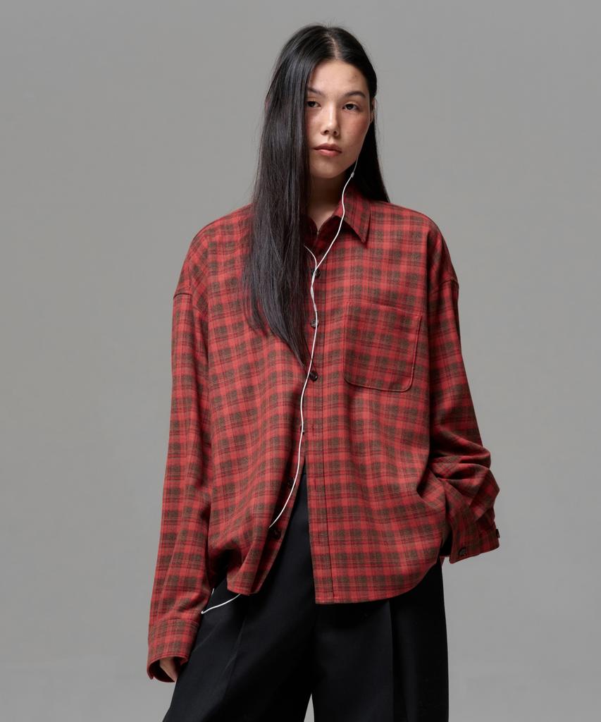 ERA Unisex Vintage Check Shirt - Red