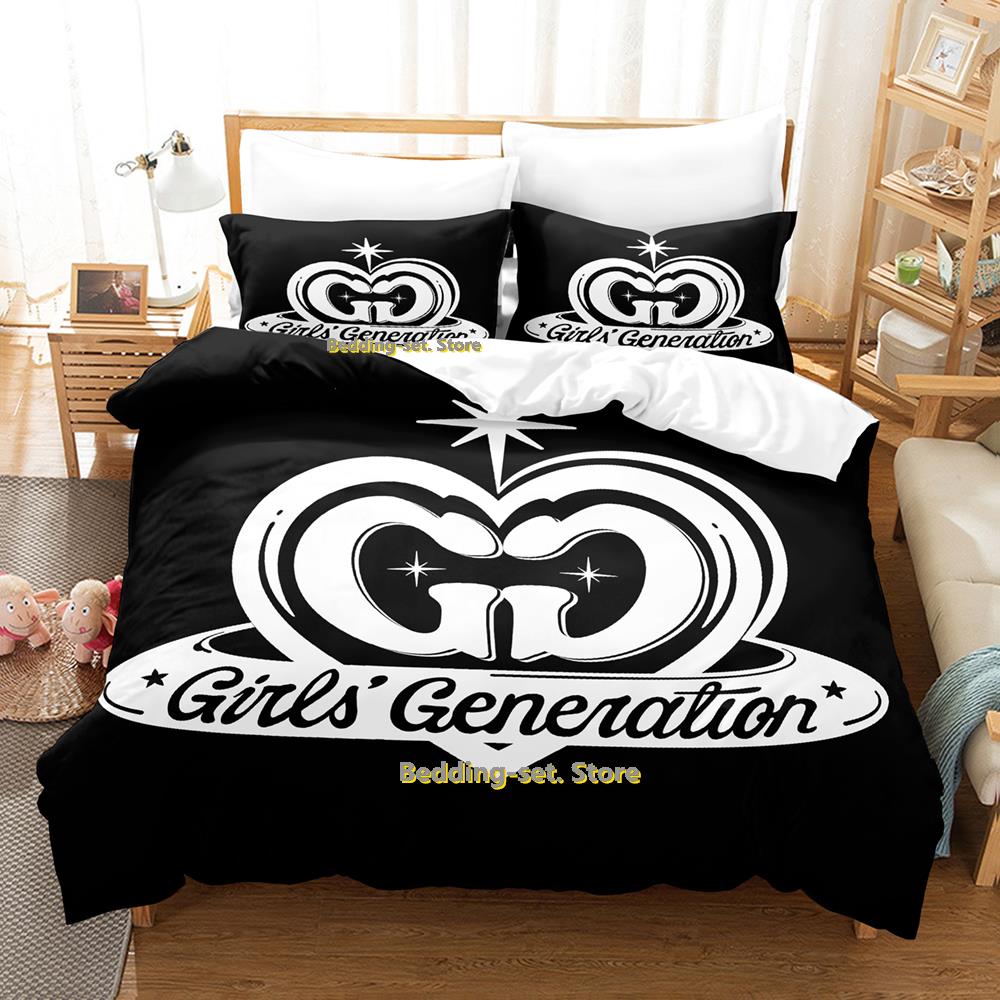 Kpop Young Girls Generation Комплект постельного белья Односпальный Двуспальный Full Quen King-Sized Размеры Размеры Комплект постельного белья Взрослые Дети Спальня Трехкомпонентные комплекты