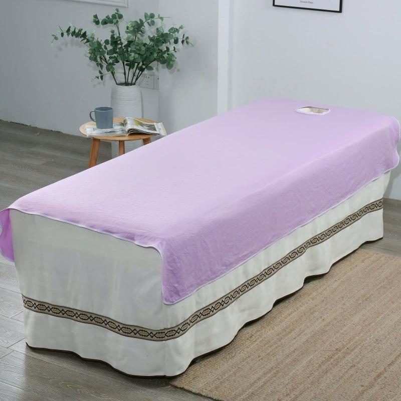 1PC For Spa Clubs Washable Beauty Salon Durable Massage Bed Sheets Solid Color Wrinkle-resistant Bed Cover Bed Sheet