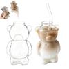 320ml Water Cup Bear Shape Glass Mug Heat-Resistant High Borosilicate Glass Coffee Tea Juice Drinking Bottle
