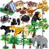 MOC Игрушки из кубиков Модель DIY Креативные кубики Наборы для сборки Дерево Садовое Растение Лес Сборка Естественный Городской Уличный вид Парк Джунгли