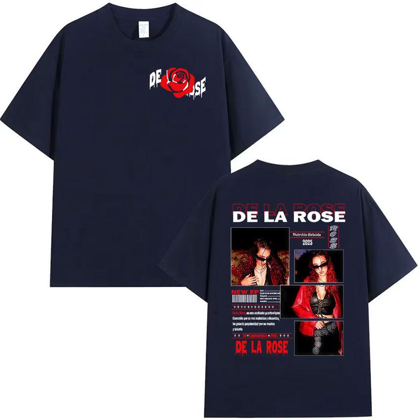 Singer De La Rose Tour Album Graphic Tshirt Unisexs Women Fashion Harajuku Short Sleeve Tshirts Vintage Oversized Cotton T Shirts