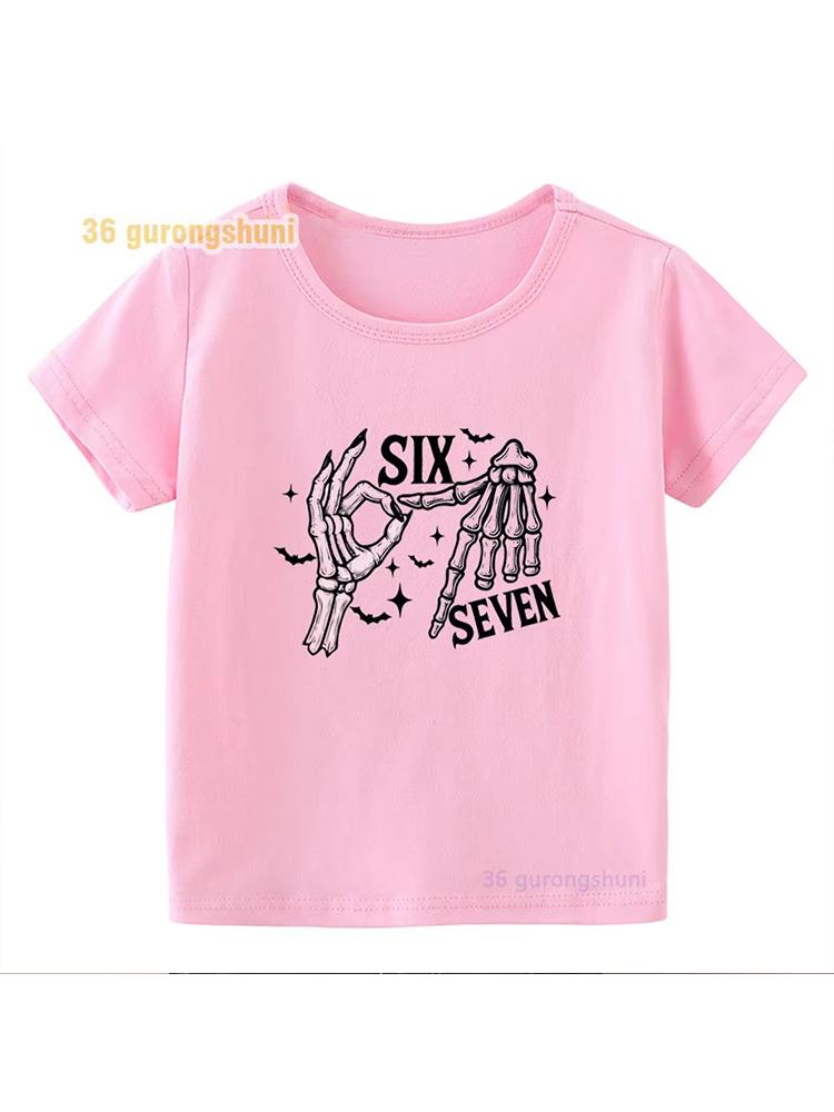 Kids 67 Themed Colorful Print TShirt Soft Cotton Fabric Breathable and Comfortable Ideal for Toddlers and Childrendf0379